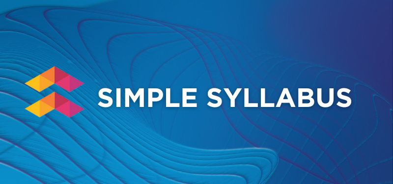 Simple Syllabus logo on blue background